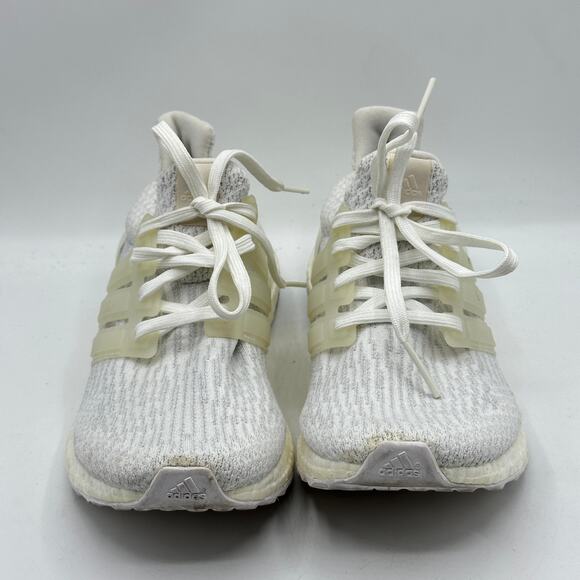 ADIDAS Ultra Boost 3.0 Running Sneakers Triple White Sz 6 - Picture 3 of 8